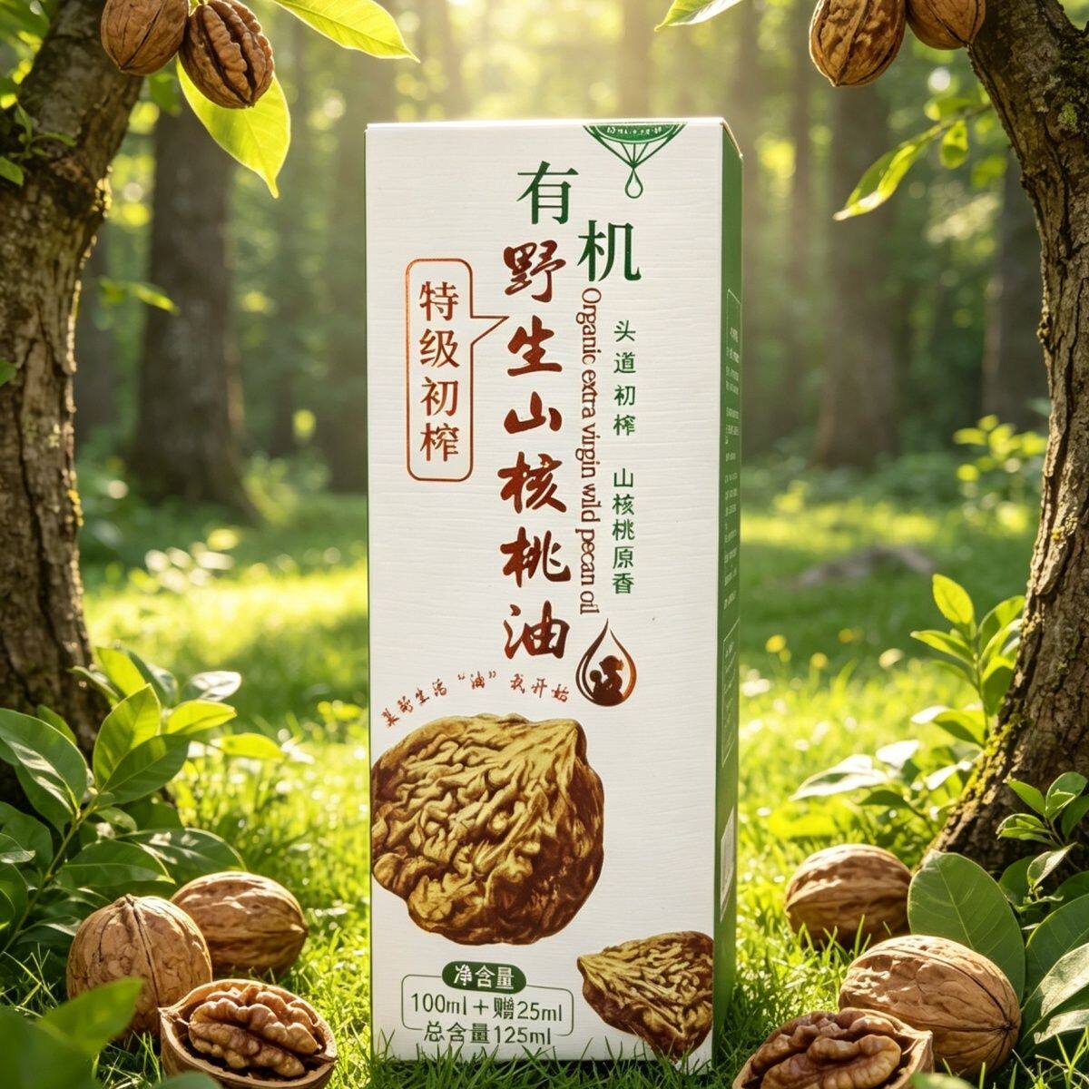 谷依古有机野生山核桃油  DHA有机山核桃油