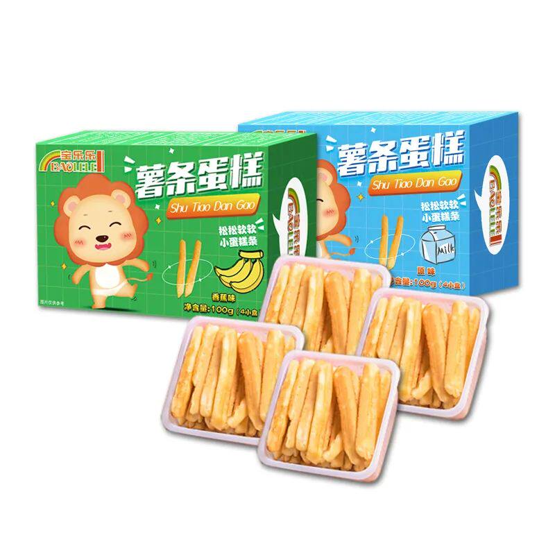 宝乐乐薯条蛋糕宝宝手指长条棒100g软面包棒零食儿童辅食小零食