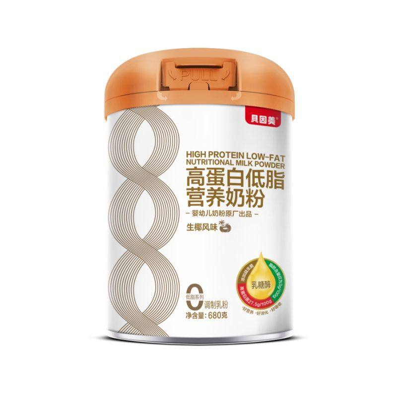 贝因美高蛋白低脂营养奶粉罐装680g生椰风味