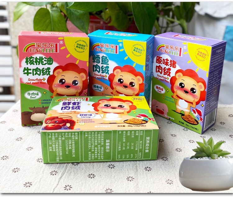 宝乐乐核桃油牛肉绒猪肉绒鳕鱼鲜虾肉绒宝宝儿童肉酥调味拌饭料
