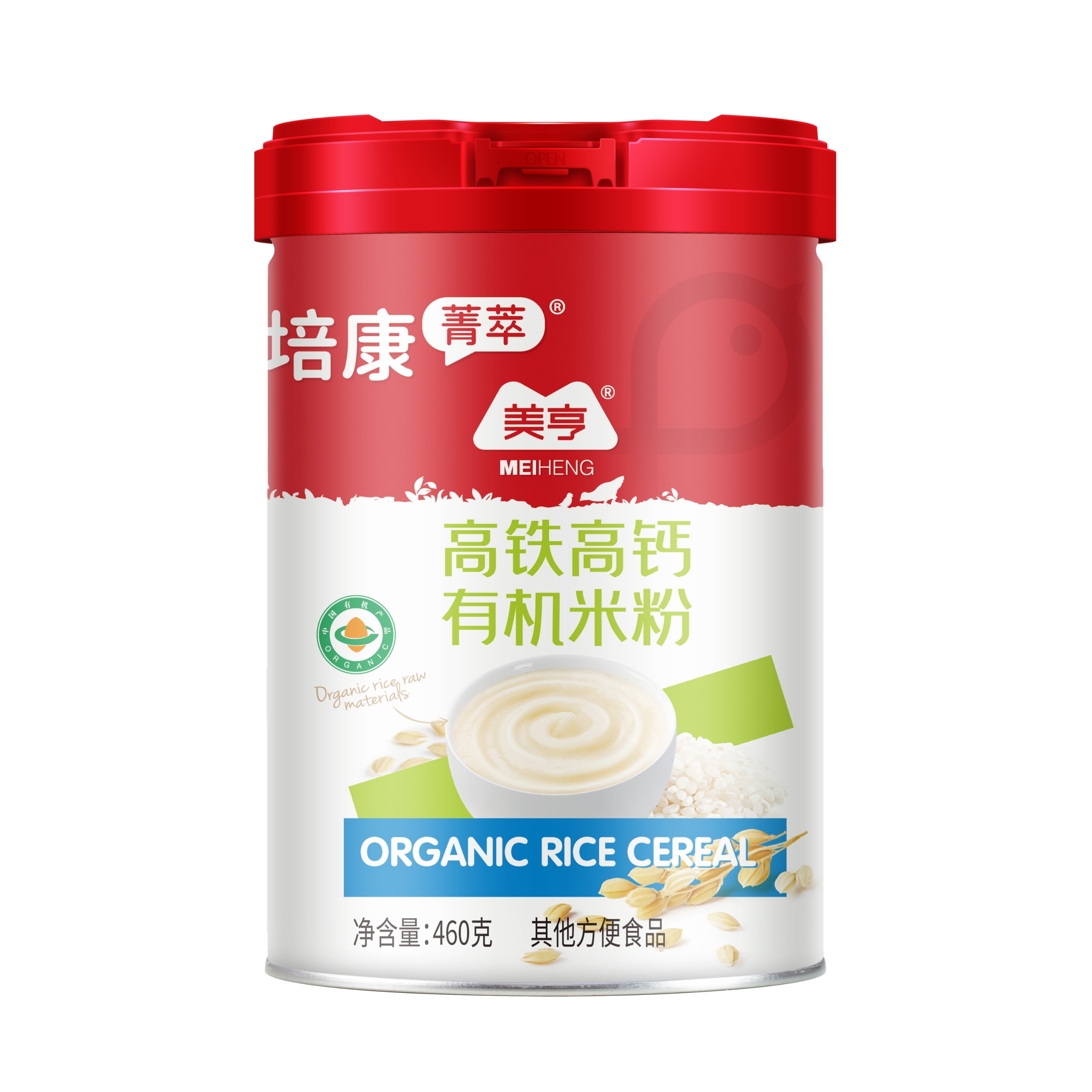 美亨有机营养米粉益生菌益生元高钙高铁米粉培康菁萃美亨有机米粉