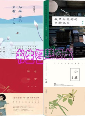 雪小禅作品集4册 如果春天去看一个人N7+惜君如常+我只向美好的事物低头N7+小喜N7  雪小禅 文学文集