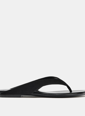 ZA2026春夏新款女鞋平底夹脚拖鞋外穿凉拖鞋女人字拖 1600710 800