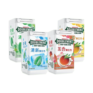绿箭口香糖无糖弹立方40g瓶装 强劲薄荷味清新口气休闲糖果零食