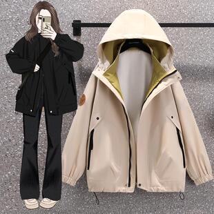 2025年春秋新款 帅气宽松显瘦减龄遮肉风衣外套潮 女装 胖MM高端大码