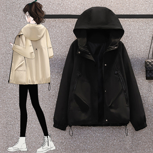 2024年春秋新款 减龄宽松简约风衣外套 女装 胖MM休闲显瘦小个子大码