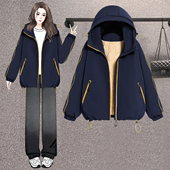新款 胖MM大码 棉服潮2025年冬装 宽松显瘦加绒防风防水高级感棉衣女