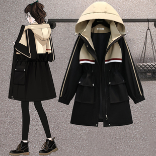 胖MM大码女装2026年春秋装新款帅气减龄宽松显瘦中长款风衣外套潮