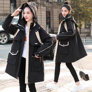 大码胖胖MM洋气减龄加绒棉服女2024年新款冬季女装宽松棉衣外套潮