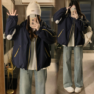 新款 2025年冬季 棉衣宽松帅气休闲减龄夹克棉服外套潮 女装 胖MM大码