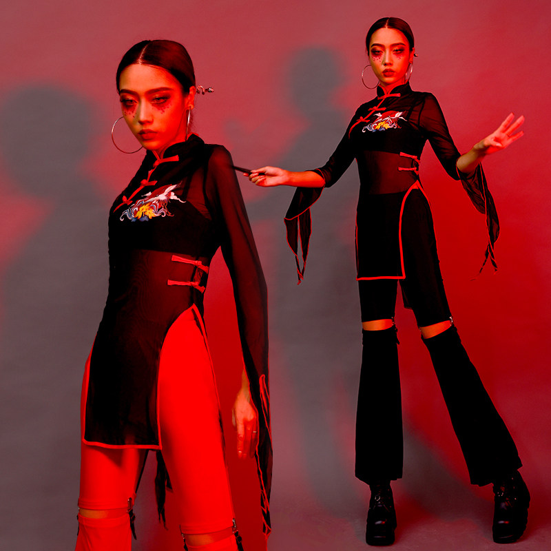 促销万圣节服装女性感中国风酒吧ds演出服女新款dj服装女舞台装