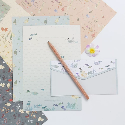 Креативный мультяшный свежий комплект, японские и корейские, цветочный принт