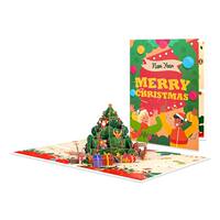 Christmas card 3D stereoscopic creative pure text high-end diy gift, festival blessing card, New Year Instagram customization thumbnail 8