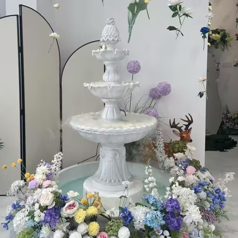 欧式花园多层喷泉水池婚庆道具