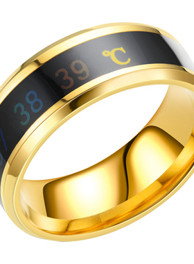 日韩潮流新款智能温度数字戒指