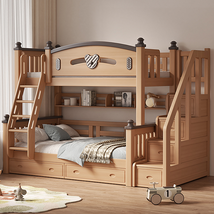 全实木上下床双层床榉木儿童床小户型床高低床上下铺子母床两层床