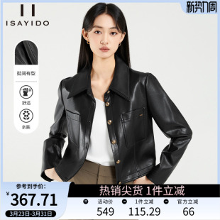 复古黑色夹克上衣百搭休闲女装 傲丝度小个子皮衣外套秋季 新款