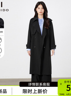 傲丝度黑色风衣外套女2026秋装新款英伦风长款气质通勤休闲大衣