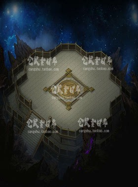 传奇地图素材  锁妖塔  高清  独立地砖无缝封边  Y2003