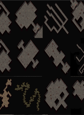 传奇地图素材 新百区 封魔套图 地砖无缝封边 DT863