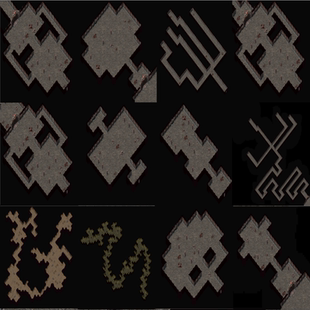 传奇地图素材 新百区 封魔套图 地砖无缝封边 DT863