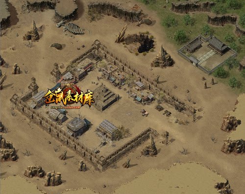 传奇地图 鬼吹灯系列 小土城 高清地砖 无缝完边 素材DT342