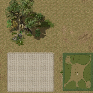传奇地图素材 静谧之森  独立地砖 动态 无缝封边 DT813