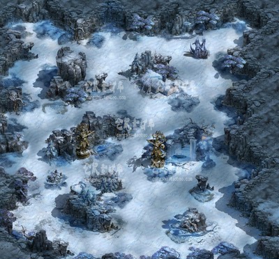 传奇地砖地图 冰雪土城  高清 独立地砖 无缝封边 带原图 DT552
