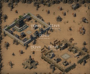 传奇地图素材   龙门土城  高清 独立地砖无缝封边  DT601