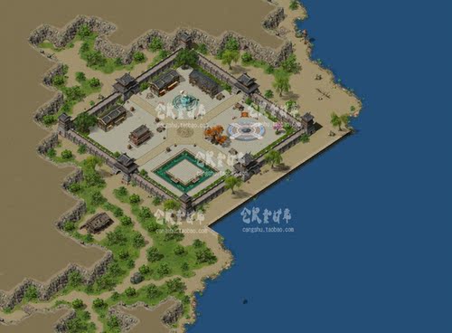 传奇地砖地图 丹枫谷 高清独立动态地砖 无缝封边带原图DT524