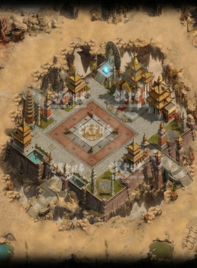 传奇地图素材 幻佛城 大陆 独立地砖 无缝封边 DT836