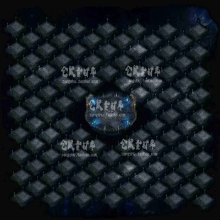 传奇地图素材 格子棋盘擂台 独立地砖 无缝封边 DT815