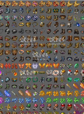 传奇UI图标素材 材料手绘   道具图标 法宝宝石图标 PNG格式 UI20