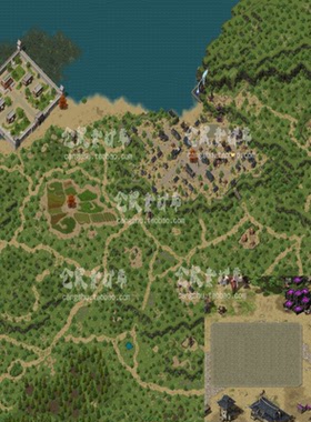 传奇地图素材 改造 主城大陆 韩版毒要县 独立地砖无缝封边 DT860