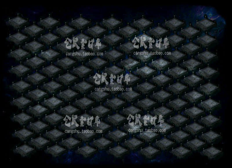 传奇地图素材 星空棋盘地图 高清独立地砖 带脚本 无缝封边DT475