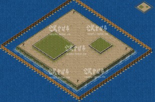 传奇地图素材 等待区和擂台二合一 高清独立地砖无缝封边  DT125