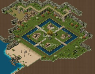 传奇地砖地图 中洲蓬莱城 高清动态 独立地砖 无缝封边 DT568