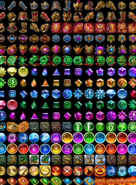 传奇UI图标素材 材料素材 首饰图标 法宝宝石图标 PNG格式Y3944