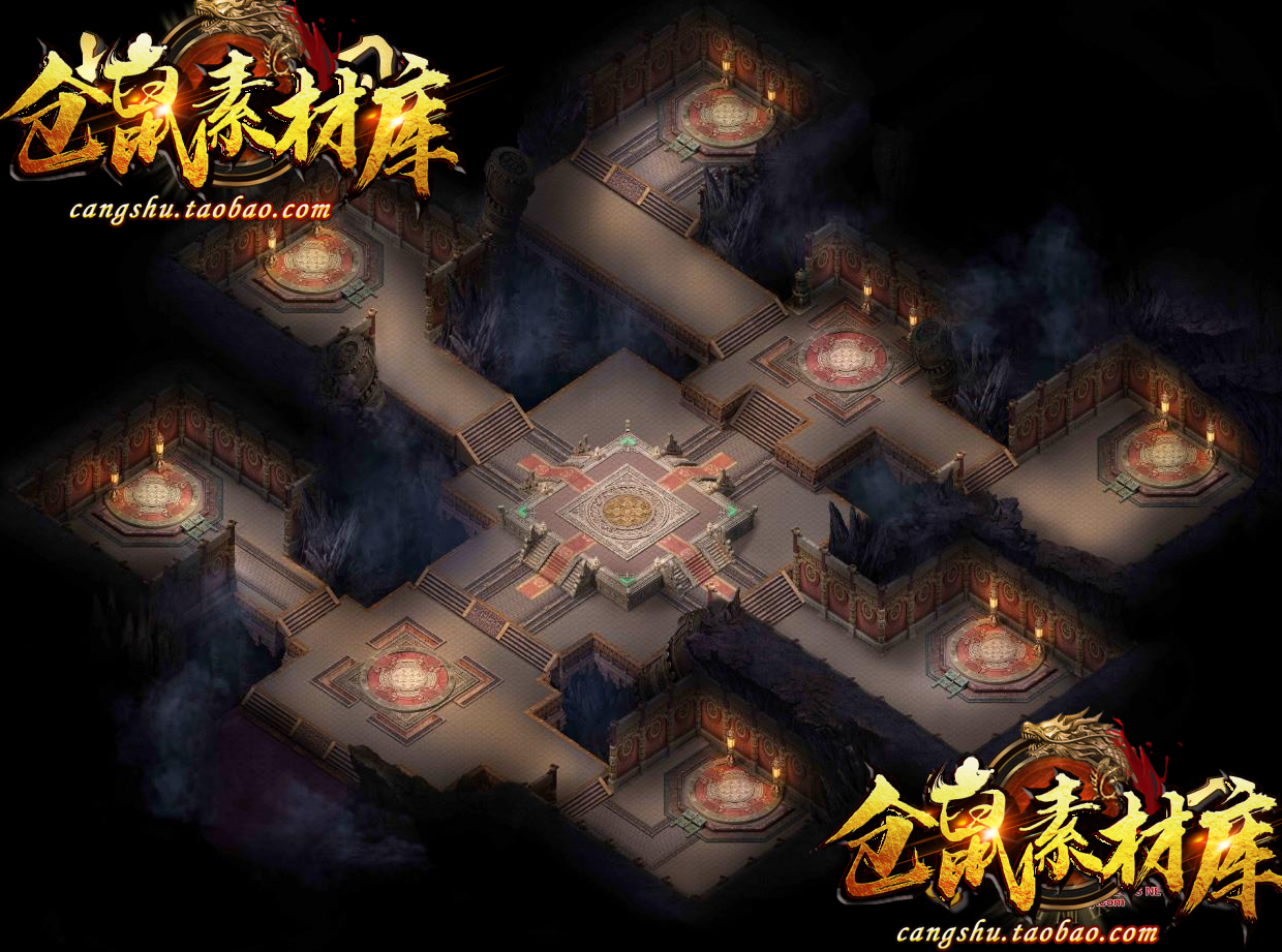 传奇地砖地图素材 BOSS大殿 高清地砖 无缝封边DT164
