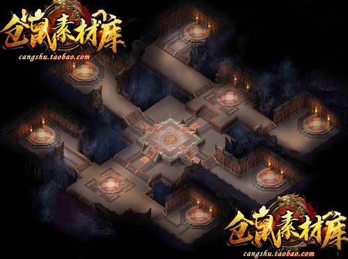 传奇地砖地图素材 BOSS大殿 高清地砖 无缝封边DT164