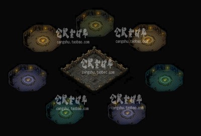 传奇地图素材 整图里 8个  副本 高清独立地砖 无缝封边 DT565