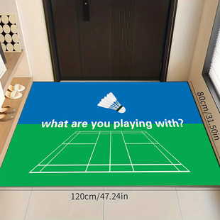 蹭水蹭灰简约拼色羽毛球地垫加厚绒布耐磨防滑网球馆装饰门垫地垫