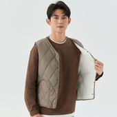 加厚修身 马甲男士 秋冬保暖背心新款 青少年羽绒棉坎肩内胆棉袄马夹