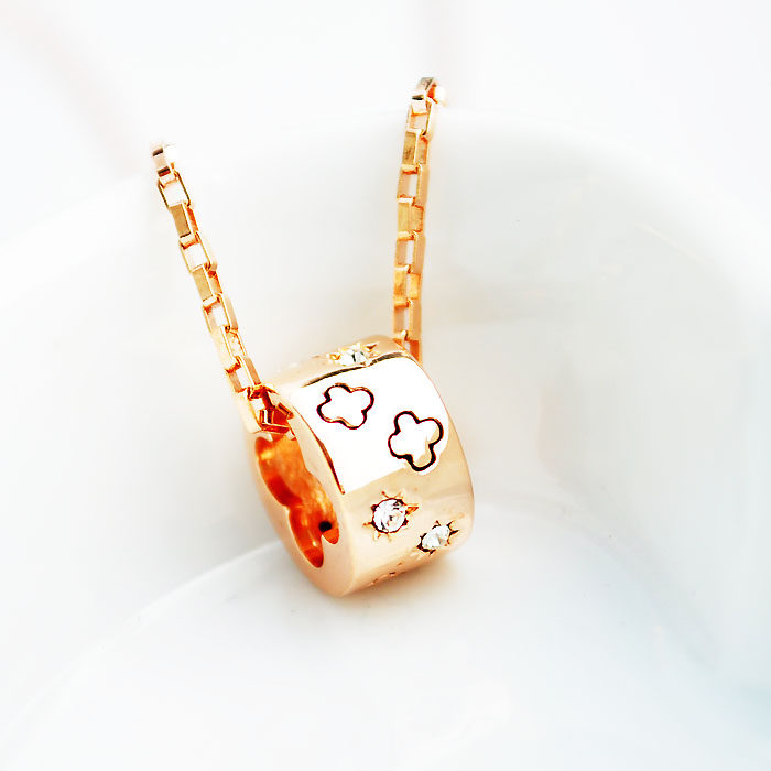 欧比雅比 圆环项链钻石幸运环短锁骨链女韩国饰品秀尔格调