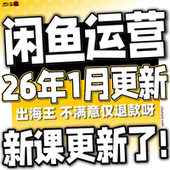 2026 咸鱼网络副业闲鱼赚钱教程发货项目 自动实操咸鱼运营课程