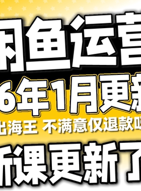 2026 咸鱼网络副业闲鱼赚钱教程发货项目 自动实操咸鱼运营课程
