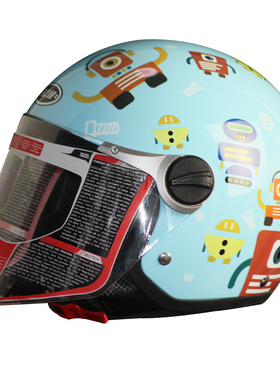 欧洲ECE和3C双认证H2H出口欧洲儿童摩托车电动车头盔轻便卡通半盔