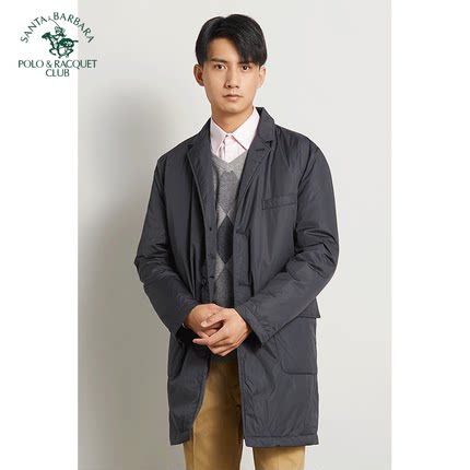 圣大保罗羽绒服男款冬季外套中长款立领修身显瘦保暖爸爸羽绒服