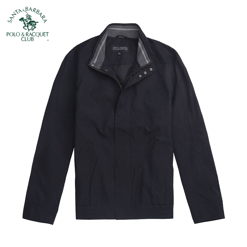 圣大保罗春冬棉质商务休闲松身单外套立领纯色短款保暖舒适夹克男