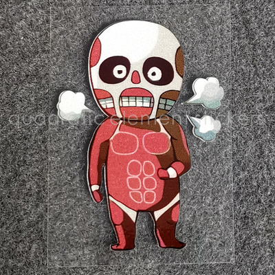 二次元动漫进击的巨人Q版铠之超大型巨人装饰反光车贴纸机箱手机